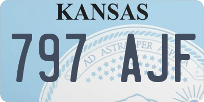 KS license plate 797AJF