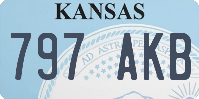 KS license plate 797AKB