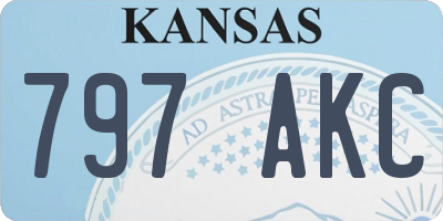 KS license plate 797AKC