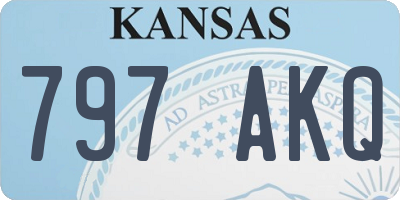 KS license plate 797AKQ
