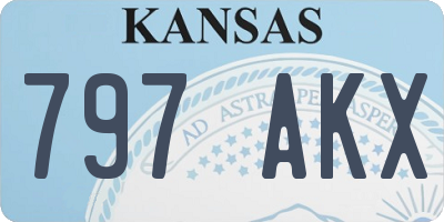KS license plate 797AKX