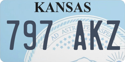 KS license plate 797AKZ