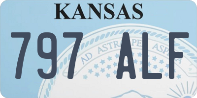 KS license plate 797ALF