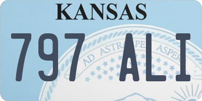 KS license plate 797ALI