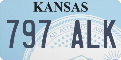 KS license plate 797ALK