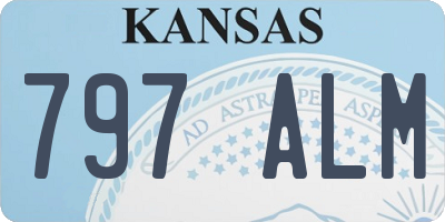 KS license plate 797ALM