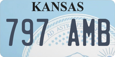 KS license plate 797AMB