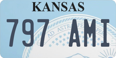 KS license plate 797AMI