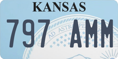 KS license plate 797AMM