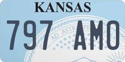 KS license plate 797AMO
