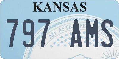 KS license plate 797AMS