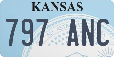 KS license plate 797ANC