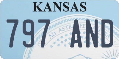 KS license plate 797AND