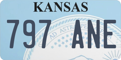 KS license plate 797ANE