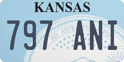 KS license plate 797ANI