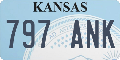KS license plate 797ANK