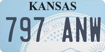 KS license plate 797ANW