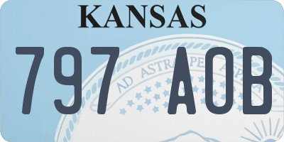 KS license plate 797AOB