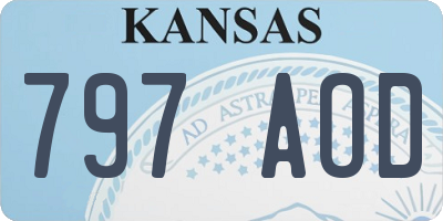 KS license plate 797AOD