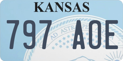 KS license plate 797AOE