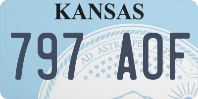 KS license plate 797AOF