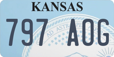 KS license plate 797AOG