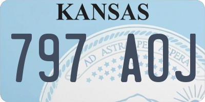KS license plate 797AOJ