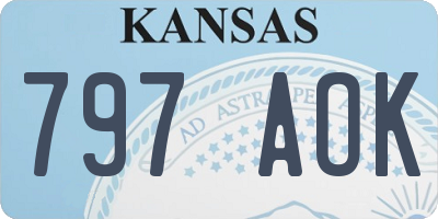 KS license plate 797AOK