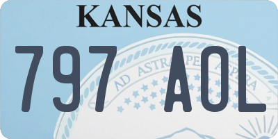 KS license plate 797AOL