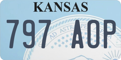 KS license plate 797AOP