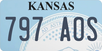 KS license plate 797AOS