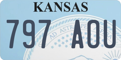KS license plate 797AOU