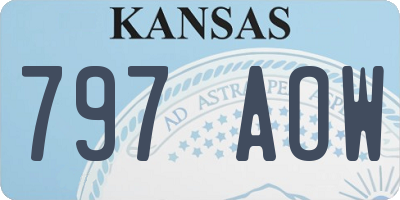 KS license plate 797AOW