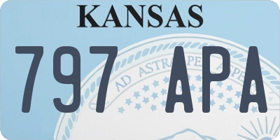 KS license plate 797APA