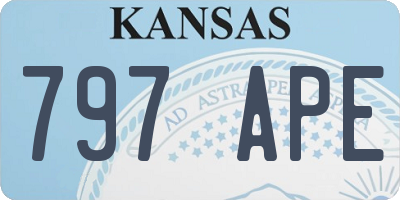 KS license plate 797APE