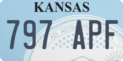 KS license plate 797APF