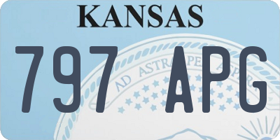 KS license plate 797APG