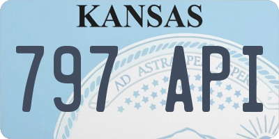 KS license plate 797API