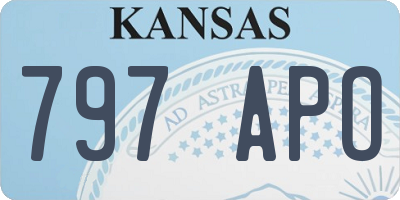 KS license plate 797APO