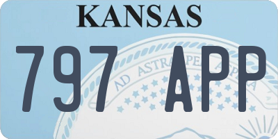 KS license plate 797APP