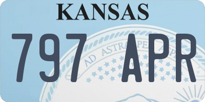 KS license plate 797APR
