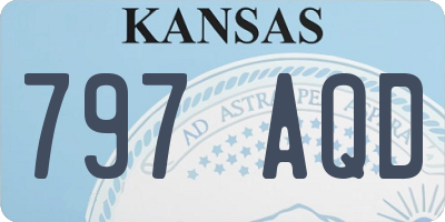 KS license plate 797AQD