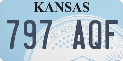 KS license plate 797AQF