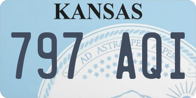 KS license plate 797AQI
