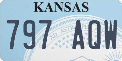 KS license plate 797AQW