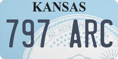 KS license plate 797ARC
