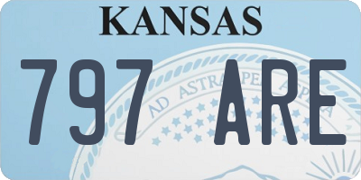 KS license plate 797ARE