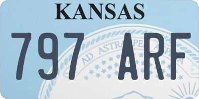 KS license plate 797ARF