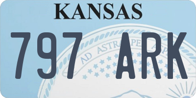 KS license plate 797ARK