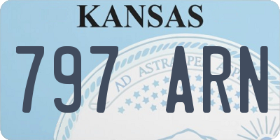 KS license plate 797ARN